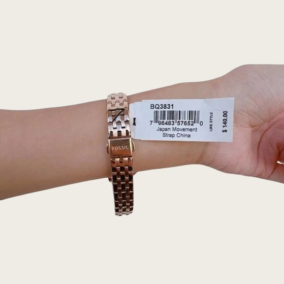 Fossil BQ3831 Colleen Three-Hand Rose Stainless Steel Watch - Picture 4 of 4